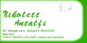 nikolett antalfi business card